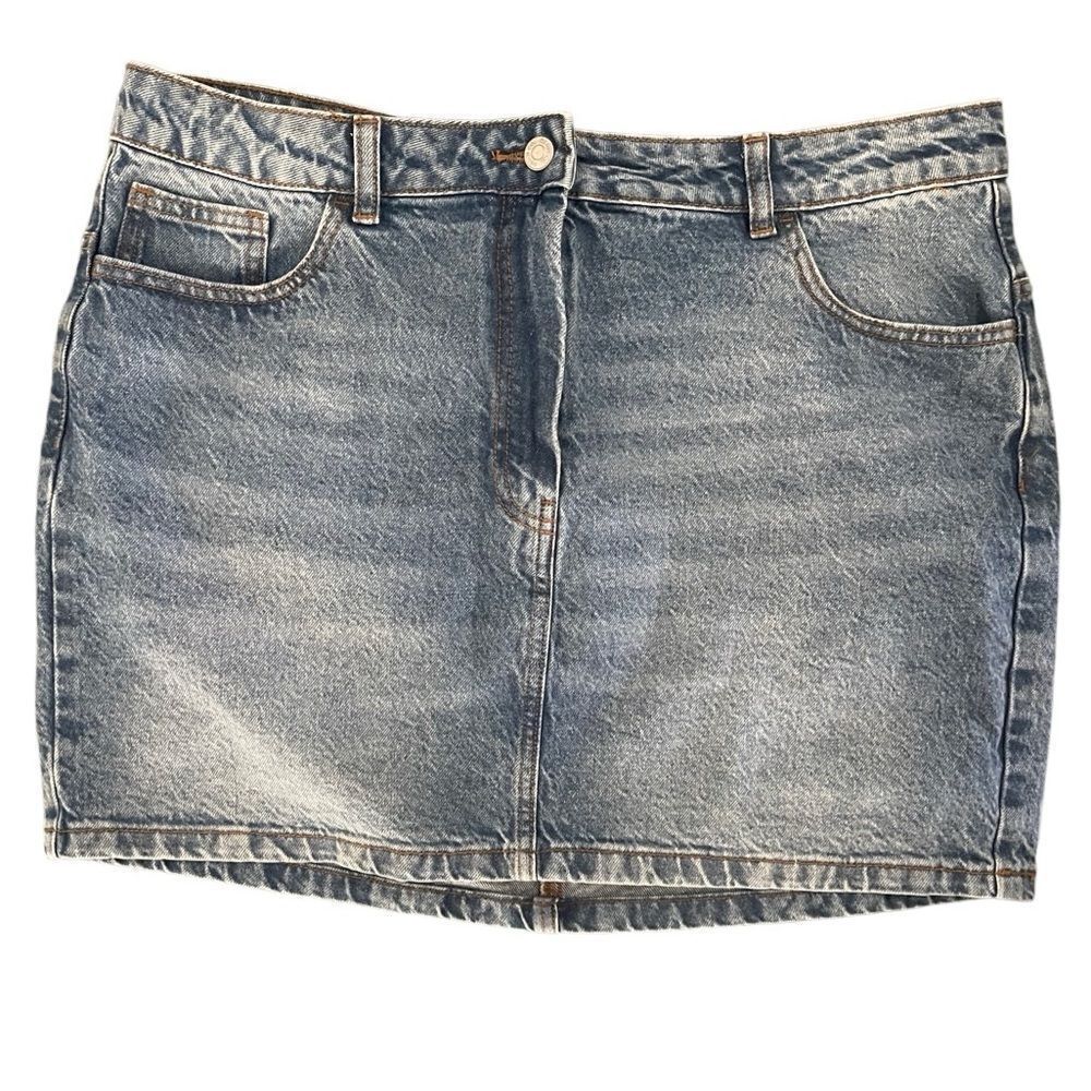 Primark denim jean blue mini skirt sz 12